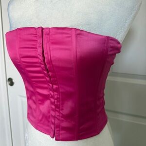 Pink Strapless Corset Top